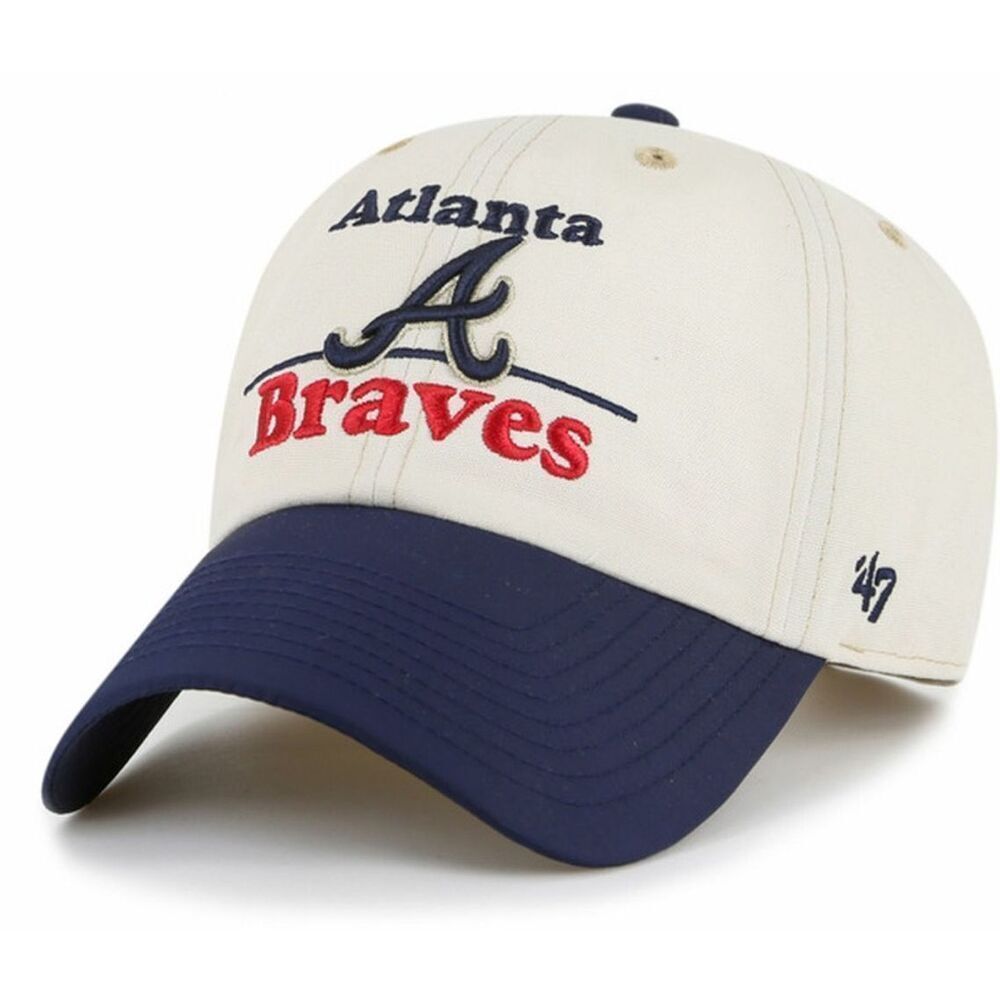 '47 NWT Atlanta Braves Bone Camp Cleanup Adjustable Hat One Size